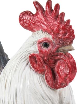 Show full view: Hi-Line Gift Rooster Statue, Black & White, 15.94-in slide 7 of 7