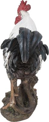 Show full view: Hi-Line Gift Rooster Statue, Black & White, 15.94-in slide 4 of 7