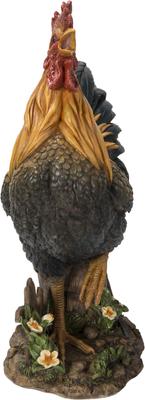 Show full view: Hi-Line Gift Rooster on a Wood Barrel Statue, 22.44-in slide 3 of 8