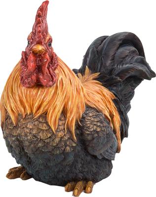 Show full view: Hi-Line Gift Squatting Rooster Statue, 10-in slide 2 of 7