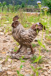 Hi-Line Gift Driftwood Standing Rooster Statue, 15.83-in