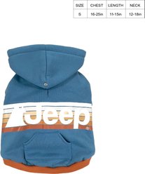 Jeep Vintage Logo Dog Hoodie, Blue, Small, Hoodie slide 2 of 9