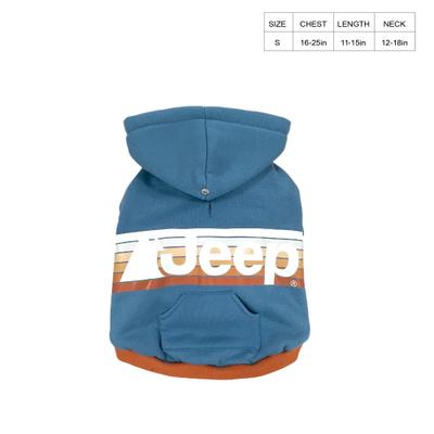 Show full view: Jeep Vintage Logo Dog Hoodie, Blue, Small, Hoodie slide 9 of 9
