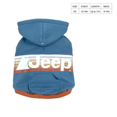 Show full view: Jeep Vintage Logo Dog Hoodie, Blue, X-Small, Hoodie slide 9 of 9