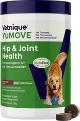 Vetnique Labs YuMOVE Mobility Hip & Joint Care Hickory Flavor Tasty Bites Supplement for Dogs, 300 count