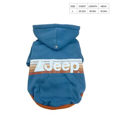 Show full view: Jeep Vintage Logo Dog Hoodie, Blue, Large, Hoodie slide 9 of 9