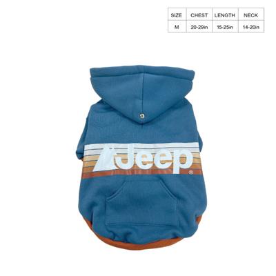 Show full view: Jeep Vintage Logo Dog Hoodie, Blue, Medium, Hoodie slide 9 of 9