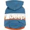 Show in main carousel: Jeep Vintage Logo Dog Hoodie, Blue, Small, Hoodie slide 8 of 9