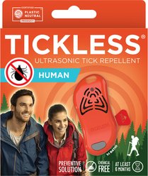 Tickless Human Chemical Free Ultrasonic Tick Repellent for Dogs & Cats, Orange Purple