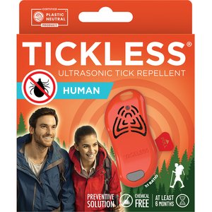 Tickless Human Chemical Free Ultrasonic Tick Repellent, Orange