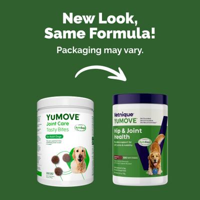 Show full view: Vetnique Labs YuMOVE Mobility Hip & Joint Care Hickory Flavor Tasty Bites Supplement for Dogs, 300 count slide 3 of 11