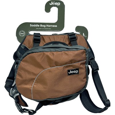 Jeep Jeep Saddle Bag Nylon Dog Harness, Orange, Large: 24 to 35-in chest