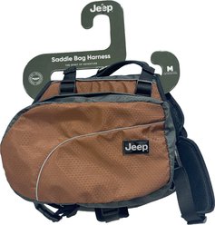 Jeep Saddle Bag Nylon Dog Harness, Orange, Medium: 22 to 31-in chest