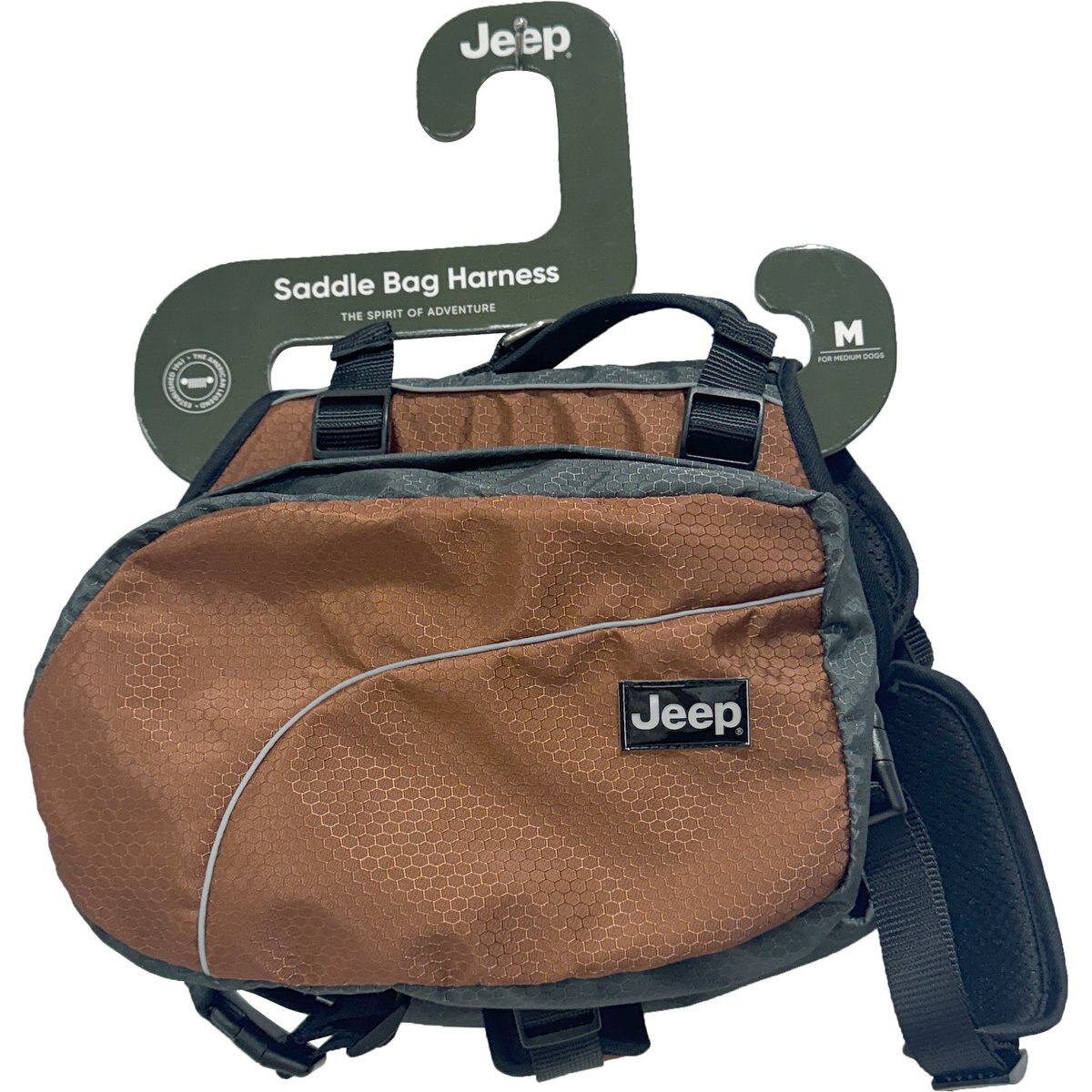 Jeep Saddle Bag Nylon Dog Harness, Orange, Medium: 22 to 31-in chest