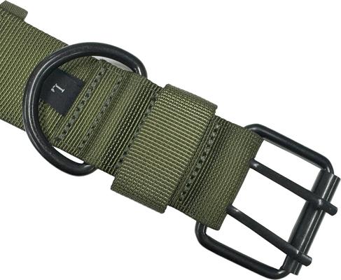 Show full view: Jeep Willy's Edition Dog Collar, Green, Medium: 24-in neck, 1 1/2-in wide slide 3 of 6