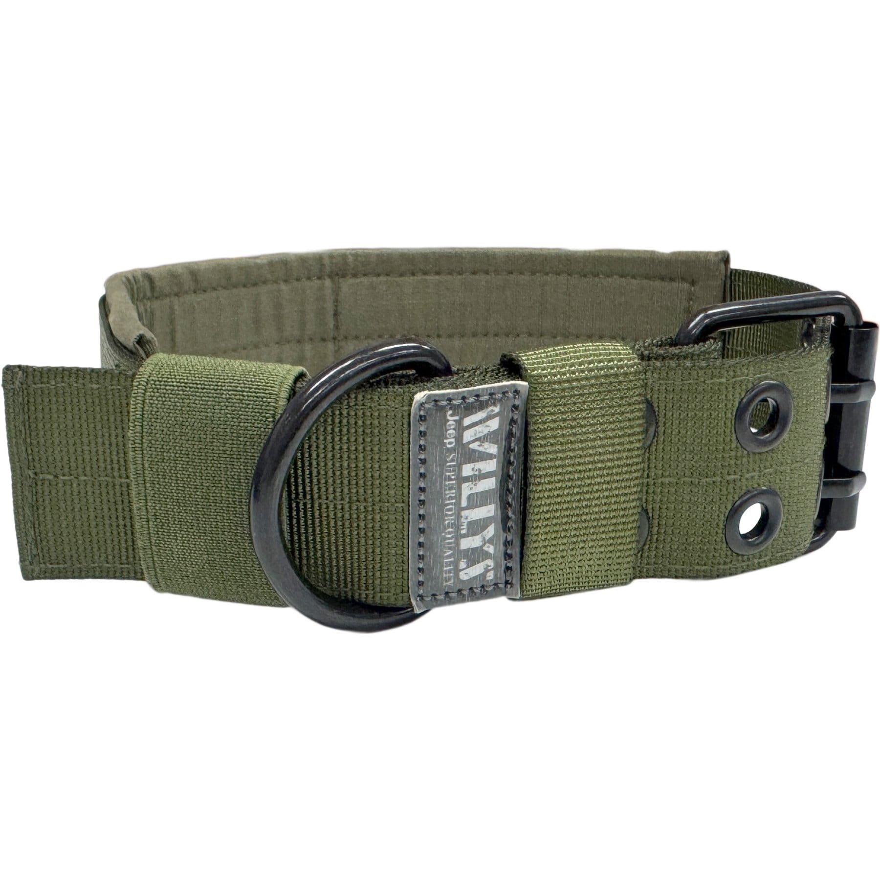 Jeep Willy's Edition Dog Collar, Green, Medium: 24-in neck, 1 1/2-in wide