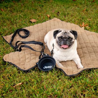 Show full view: Jeep Bungee Leash, Collapsible Bowl & Reversible Mat Adventure Dog Set, Brown, Large slide 7 of 7