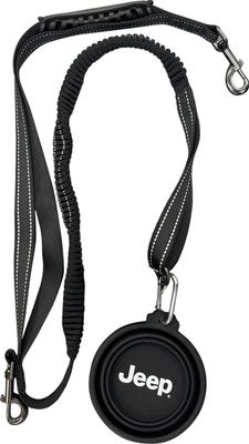 Show full view: Jeep Bungee Leash, Collapsible Bowl & Reversible Mat Adventure Dog Set, Brown, Large slide 2 of 7