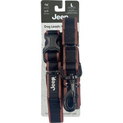 Jeep Jeep Reflective Dog Collar & Leash Set, Orange, Large