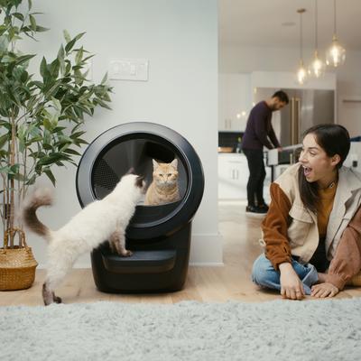 Show full view: Whisker Litter-Robot 4 with Step & Core Accessories Kit Cat Litter Box, Black slide 3 of 9