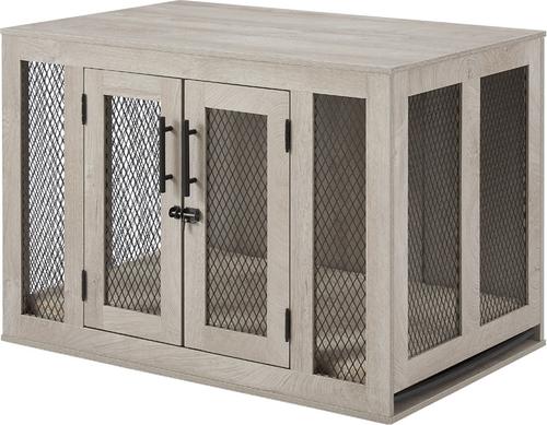 Show full view: Unipaws Furniture Style Dog Crate, Weathered Gray, 37 inch wide slide 6 of 9