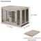 Show in main carousel: Unipaws Furniture Style Dog Crate, Weathered Gray, 37 inch wide slide 4 of 9