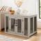 Show in main carousel: Unipaws Furniture Style Dog Crate, Weathered Gray, 37 inch wide slide 1 of 9