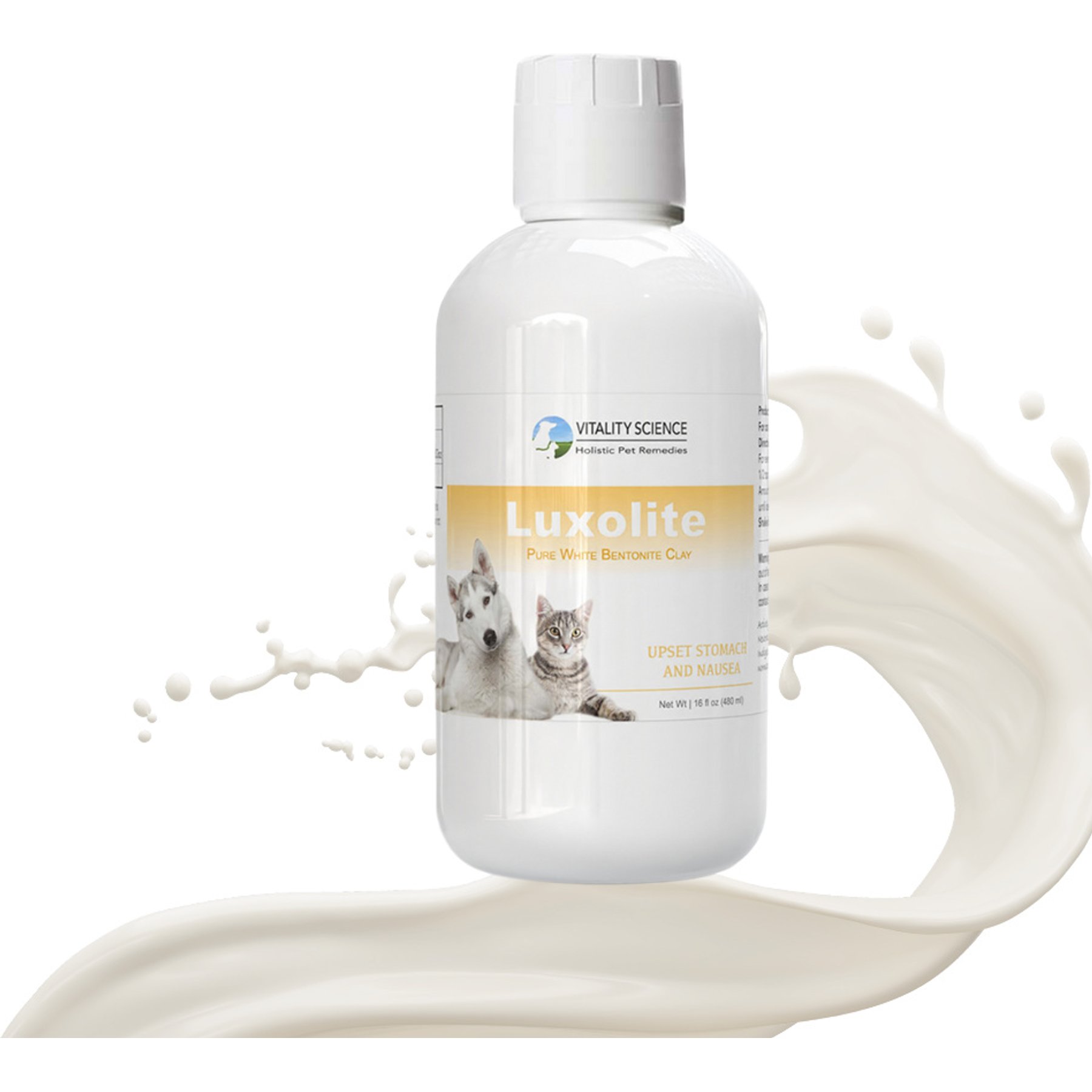 Vitality Science Luxolite Bentonite Clay Digestive Support Liquid Supplement for Dogs & Cats, 16-fl oz