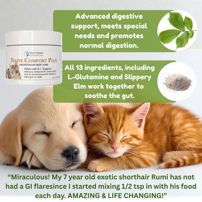 Show full view: Vitality Science Feline Comfort Plus Beef Liver Formula Powder Supplement for Cats, 220-gr slide 3 of 6