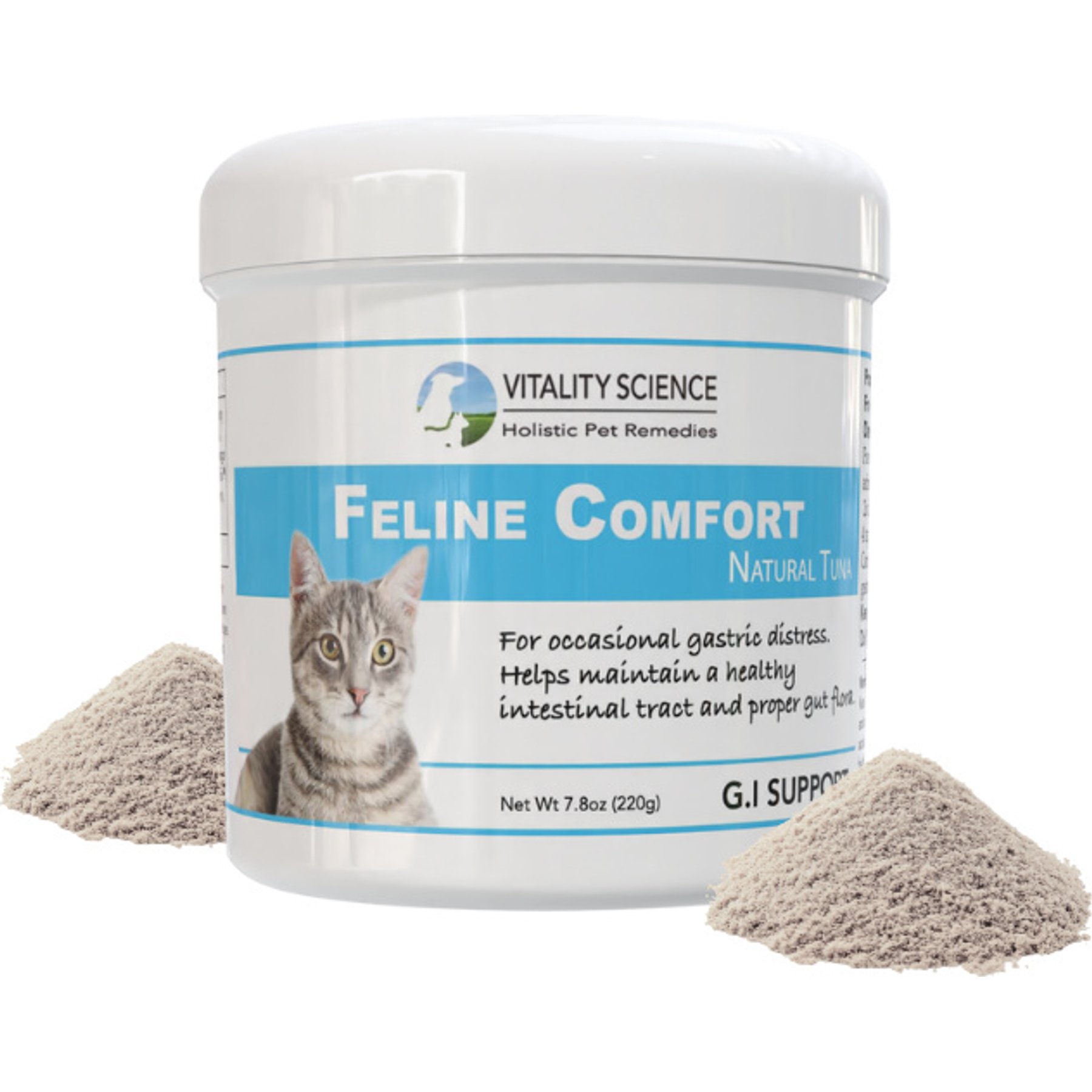 Vitality Science Feline Comfort Tuna Formula Powder Supplement for Cats, 220-gr