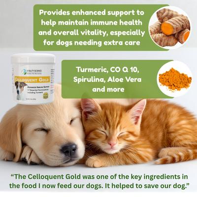 Show full view: Vitality Science Celloquent Gold Multi-Nutrient Immune Support Powder Supplement for Dogs, 220-g slide 3 of 6
