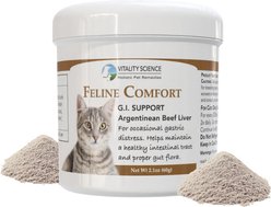 Vitality Science Feline Comfort Beef Liver Formula Powder Supplement for Cats, 60-gr