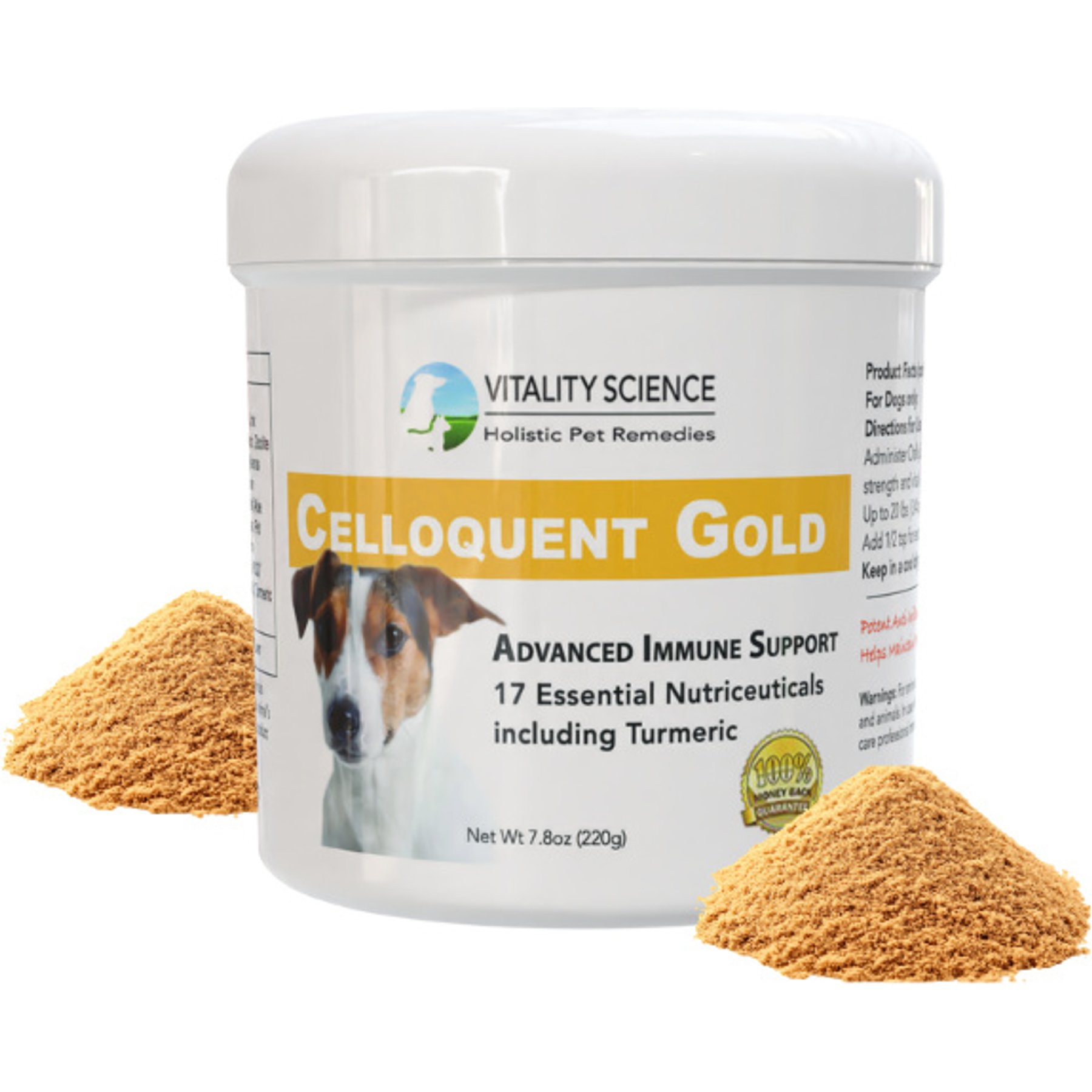 Vitality Science Celloquent Gold Multi-Nutrient Immune Support Powder Supplement for Dogs, 220-g