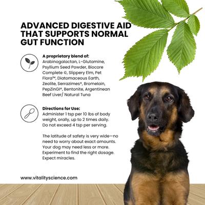 Show full view: Vitality Science Canine Comfort Plus Tuna Formula Digestive Aid Powder Supplement for Dogs, 60-gr slide 4 of 6