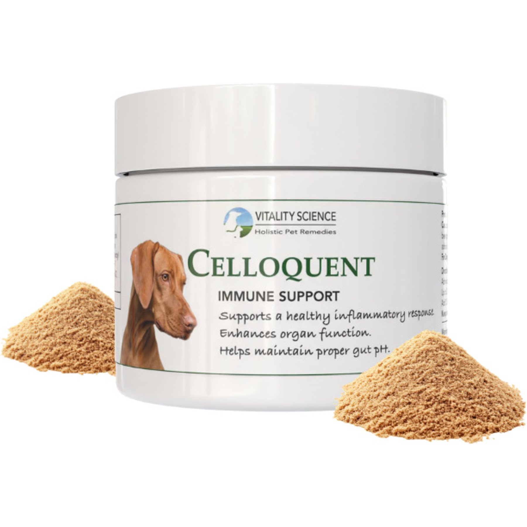 Vitality Science Celloquent Multi-Nutrient Immune Support Powder Supplement for Dogs, 120-gr