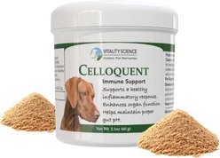Vitality Science Celloquent Multi-Nutrient Immune Support Powder Supplement for Dogs, 60-gr