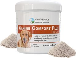 Vitality Science Canine Comfort Plus Beef Liver Formula Digestive Aid Powder Supplement for Dogs, 220-gr