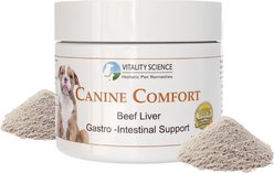 Vitality Science Canine Comfort Beef Liver Formula Digestive Aid Powder Supplement for Dogs, 98 g
