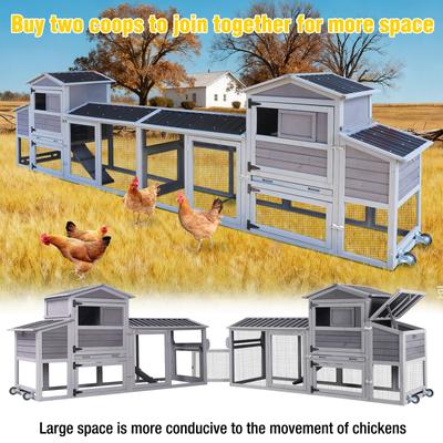 Show full view: Aivituvin AIR61 Mobile Tractor Chicken Coop, 2 to 3 Chicken Capacity slide 6 of 7