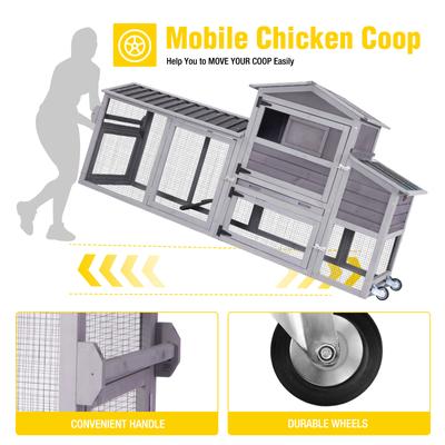 Show full view: Aivituvin AIR61 Mobile Tractor Chicken Coop, 2 to 3 Chicken Capacity slide 2 of 7