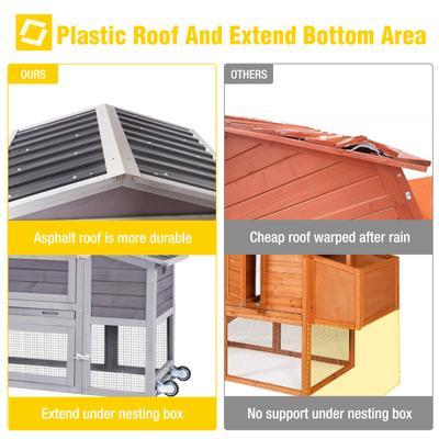 Show full view: Aivituvin AIR61 Mobile Tractor Chicken Coop, 2 to 3 Chicken Capacity slide 3 of 7