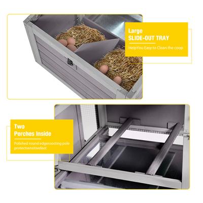 Show full view: Aivituvin AIR61 Mobile Tractor Chicken Coop, 2 to 3 Chicken Capacity slide 4 of 7