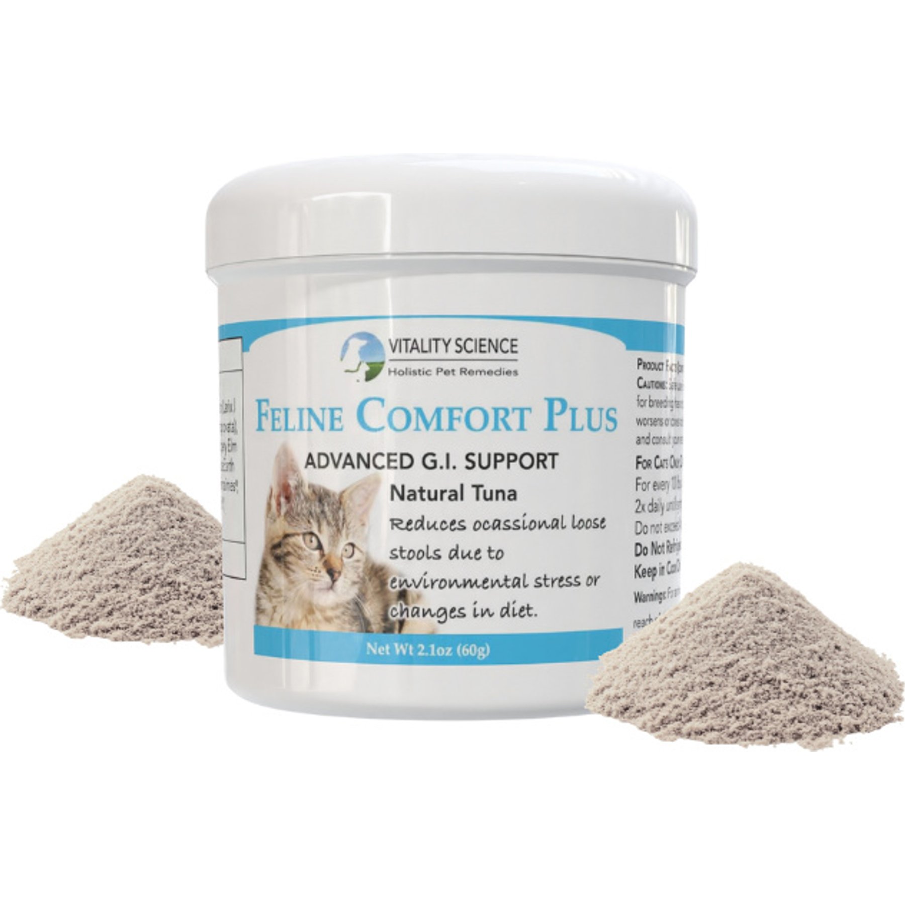 Vitality Science Feline Comfort Plus Tuna Formula Powder Supplement for Cats, 60-gr