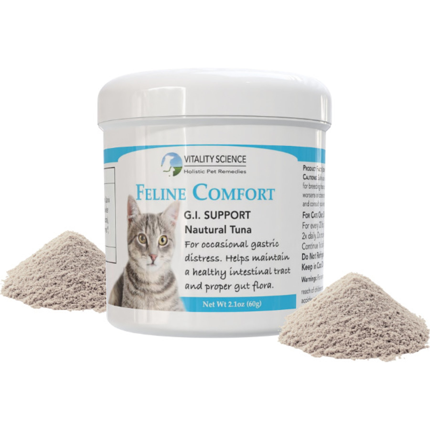 Vitality Science Feline Comfort Tuna Formula Powder Supplement for Cats, 60-gr