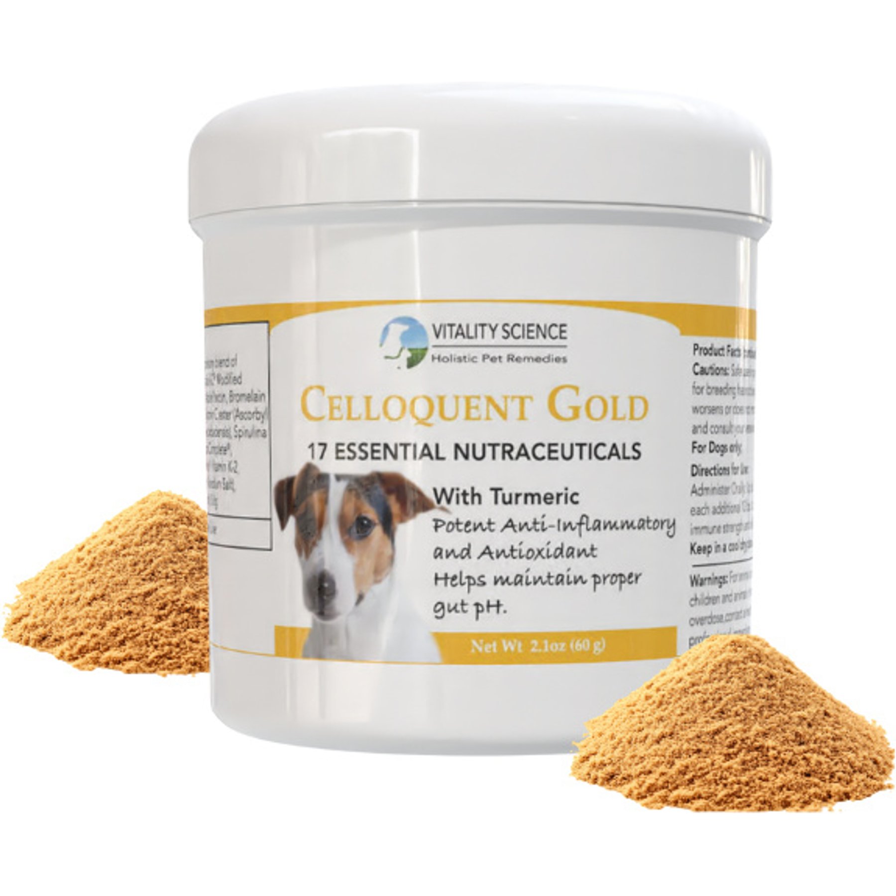 Vitality Science Celloquent Gold Multi-Nutrient Immune Support Powder Supplement for Dogs, 60-g