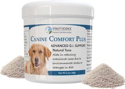 Vitality Science Canine Comfort Plus Tuna Formula Digestive Aid Powder Supplement for Dogs, 60-gr