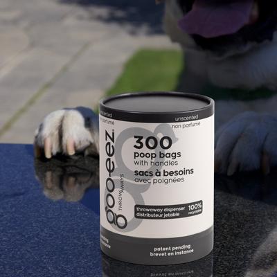 Show full view: GOO-EEZ Eco-Friendly Dog Poop Bags with Disposable Dispenser, Unscented, 300 count slide 2 of 3