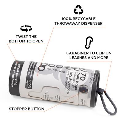 Show full view: GOO-EEZ Eco-Friendly Dog Poop Bags with Disposable Dispenser, Unscented, 70 count slide 2 of 5
