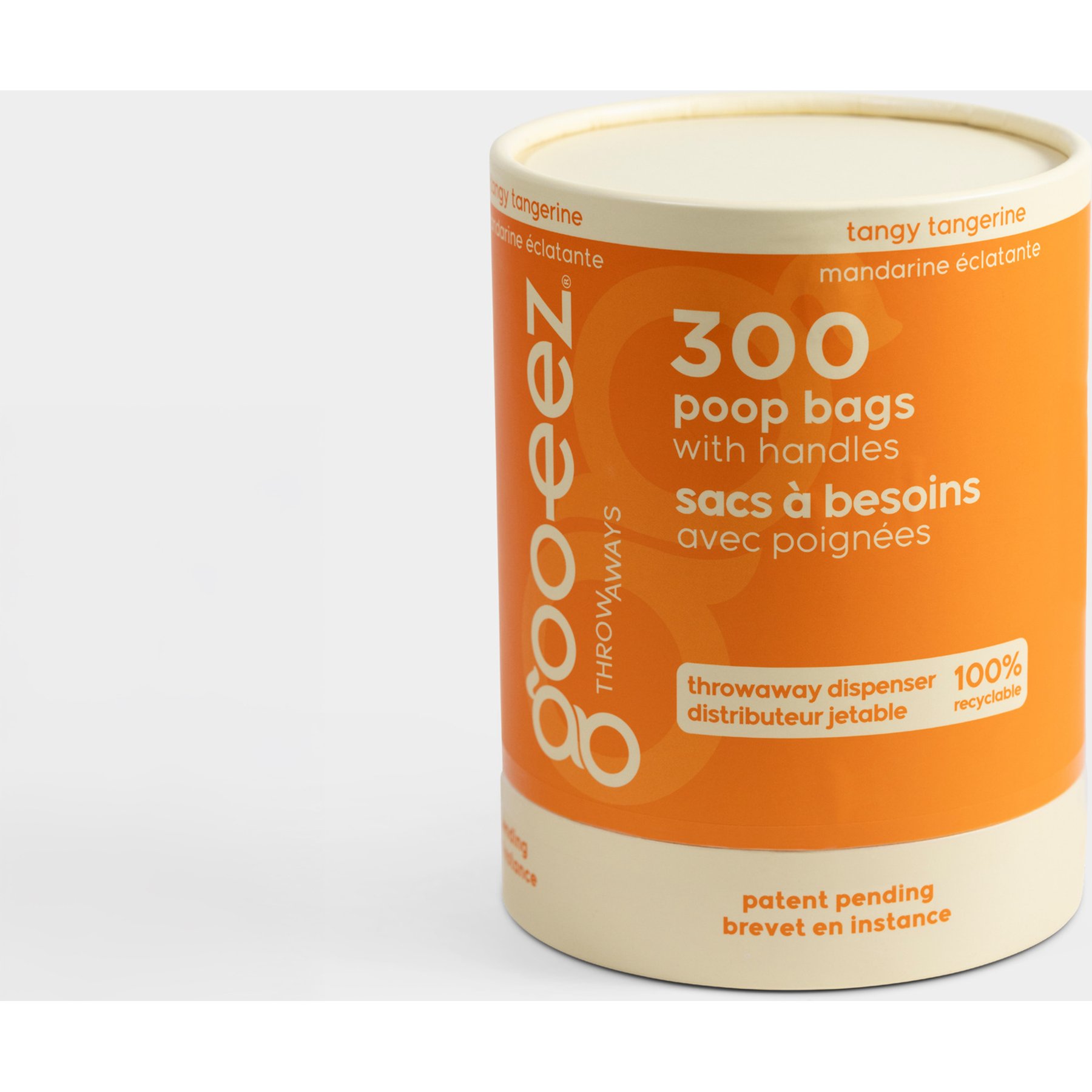 GOO-EEZ Fresh Eco-Friendly Dog Poop Bags with Disposable Dispenser, Tangy Tangerine, 300 count