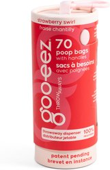 GOO-EEZ Fresh Eco-Friendly Dog Poop Bags with Disposable Dispenser, Strawberry Swirl, 70 count